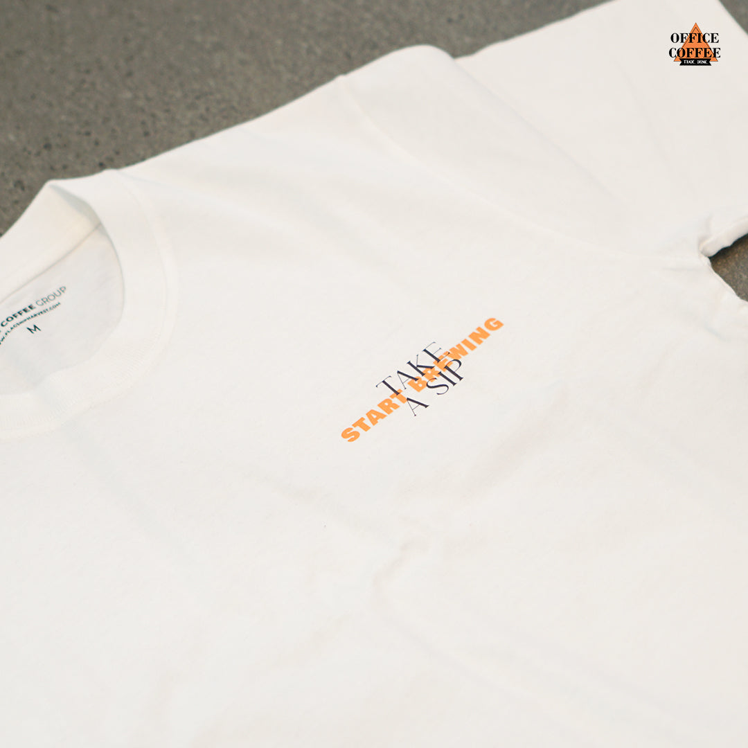 Merchandise Series T-Shirt Office Coffee - White